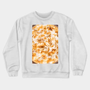 Lemon tart pie with meringue cream. Traditional American cake. Homemade baking. Copy space. Crewneck Sweatshirt